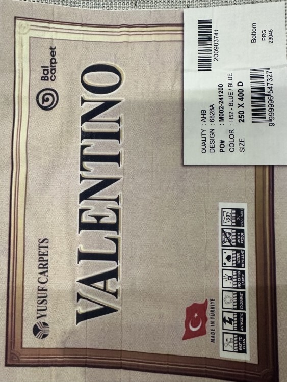 Ковер Valentino 250x400 см